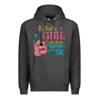 Charcoal Heather just a girl who loves country music Premium Hoodie - texasbilliewilder