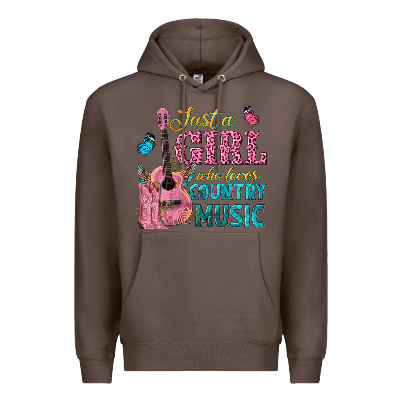Just A Girl Who Loves Country Music Premium Hoodie by texasbilliewilder | Teevron