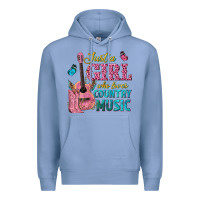 Colony Blue just a girl who loves country music Premium Hoodie - texasbilliewilder