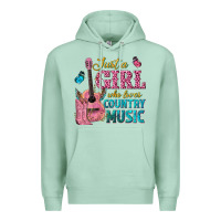 Seafoam just a girl who loves country music Premium Hoodie - texasbilliewilder
