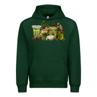 Forest Green bear coffee cups Urban Hoodie - texasbilliewilder