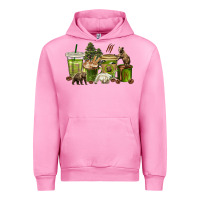 Fuchsia Pink bear coffee cups Urban Hoodie - texasbilliewilder