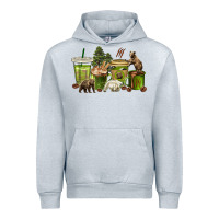 Heather Grey bear coffee cups Urban Hoodie - texasbilliewilder