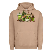 Pigment Burro bear coffee cups Urban Hoodie - texasbilliewilder