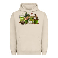 Pigment French Oak bear coffee cups Urban Hoodie - texasbilliewilder