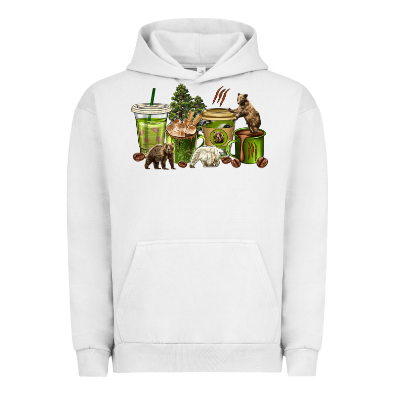 Bear Coffee Cups Urban Hoodie by texasbilliewilder | Teevron
