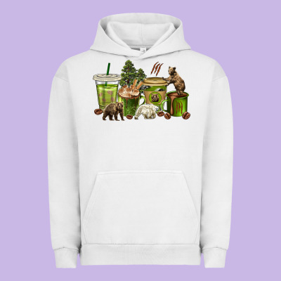 Urban Hoodie bear coffee cups
