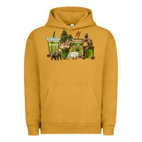 Pigment Peanut Butter bear coffee cups Urban Hoodie - texasbilliewilder