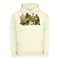Pigment Pistachio bear coffee cups Urban Hoodie - texasbilliewilder