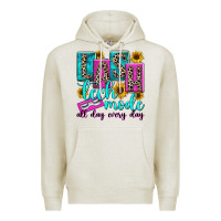 Oatmeal Heather lash tech mode all day every day Premium Hoodie - texasbilliewilder