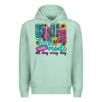 Seafoam lash tech mode all day every day Premium Hoodie - texasbilliewilder
