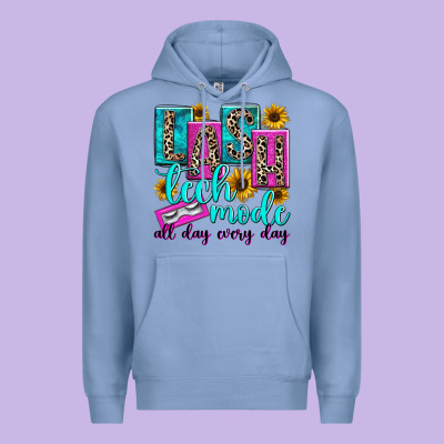 Lash Tech Mode All Day Every Day Premium Hoodie Designed By Texasbilliewilder
