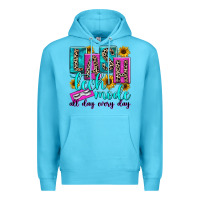 Ocean Blue lash tech mode all day every day Premium Hoodie - texasbilliewilder