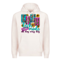 Pale Pink lash tech mode all day every day Premium Hoodie - texasbilliewilder