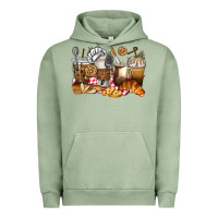 Pigment Oil Green bakery coffee cups Urban Hoodie - texasbilliewilder