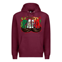 Burgundy papa mexico Premium Hoodie - Zillion Design Studio