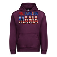 Mauve Wine all american mama zillion Urban Hoodie - Zillion Design Studio