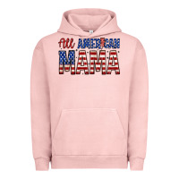 Pigment Salmon all american mama zillion Urban Hoodie - Zillion Design Studio