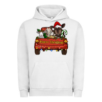 Pigment Lunar Rock Merry Christmas Truck Farm Animals Urban Hoodie - RanaPortraitStore