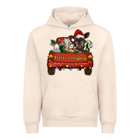 Sandshell Merry Christmas Truck Farm Animals Urban Hoodie - RanaPortraitStore