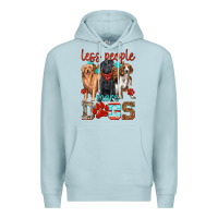 Blue Mist less people more dogs Premium Hoodie - texasbilliewilder