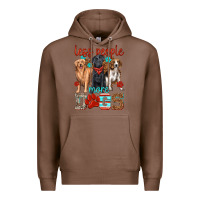 Chestnut less people more dogs Premium Hoodie - texasbilliewilder