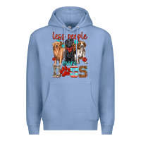 Colony Blue less people more dogs Premium Hoodie - texasbilliewilder
