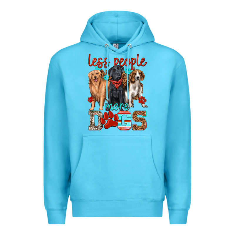 Less People More Dogs Premium Hoodie by texasbilliewilder | Teevron