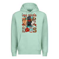 Seafoam less people more dogs Premium Hoodie - texasbilliewilder
