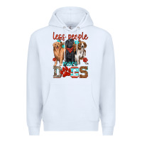 White less people more dogs Premium Hoodie - texasbilliewilder