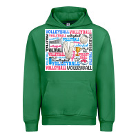 Emerald volleyball Urban Hoodie - Zillion Design Studio