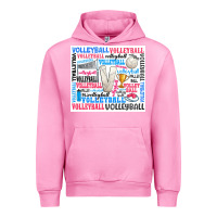 Fuchsia Pink volleyball Urban Hoodie - Zillion Design Studio