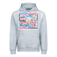 Heather Grey volleyball Urban Hoodie - Zillion Design Studio