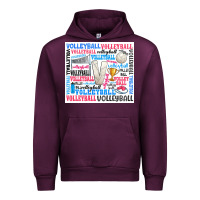 Mauve Wine volleyball Urban Hoodie - Zillion Design Studio