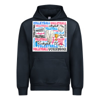 Navy volleyball Urban Hoodie - Zillion Design Studio