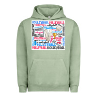 Pigment Oil Green volleyball Urban Hoodie - Zillion Design Studio