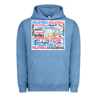 Pigment Pebble Blue volleyball Urban Hoodie - Zillion Design Studio