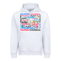 White volleyball Urban Hoodie - Zillion Design Studio