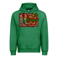 Emerald Merry Christmas Y'all Boots Urban Hoodie - RanaPortraitStore