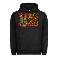 Pigment Black Merry Christmas Y'all Boots Urban Hoodie - RanaPortraitStore