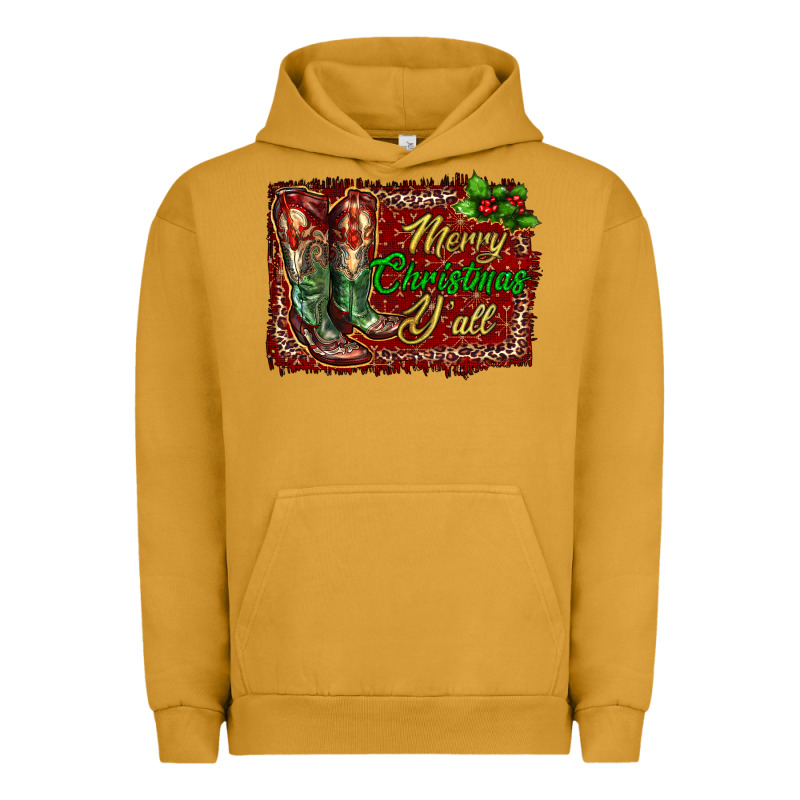 Merry Christmas Y'all Boots Urban Hoodie by RanaPortraitStore | Teevron