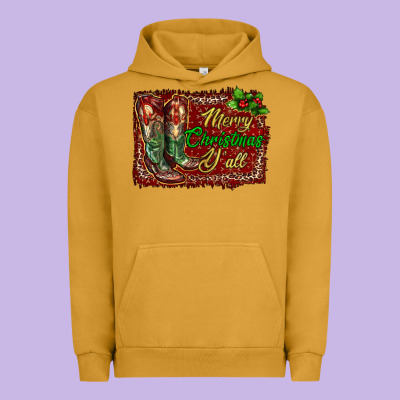 Urban Hoodie Merry Christmas Y'all Boots