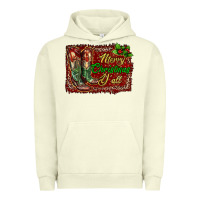 Pigment Pistachio Merry Christmas Y'all Boots Urban Hoodie - RanaPortraitStore