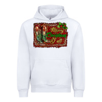 White Merry Christmas Y'all Boots Urban Hoodie - RanaPortraitStore