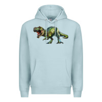 Blue Mist t rex dinosaur Premium Hoodie - RanaPortraitStore