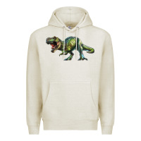 Oatmeal Heather t rex dinosaur Premium Hoodie - RanaPortraitStore