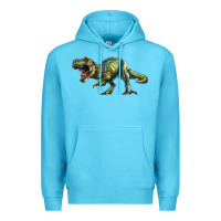 Ocean Blue t rex dinosaur Premium Hoodie - RanaPortraitStore