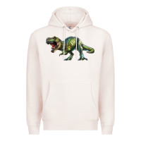 Pale Pink t rex dinosaur Premium Hoodie - RanaPortraitStore