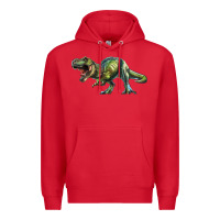 Red t rex dinosaur Premium Hoodie - RanaPortraitStore