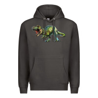 Smoke t rex dinosaur Premium Hoodie - RanaPortraitStore